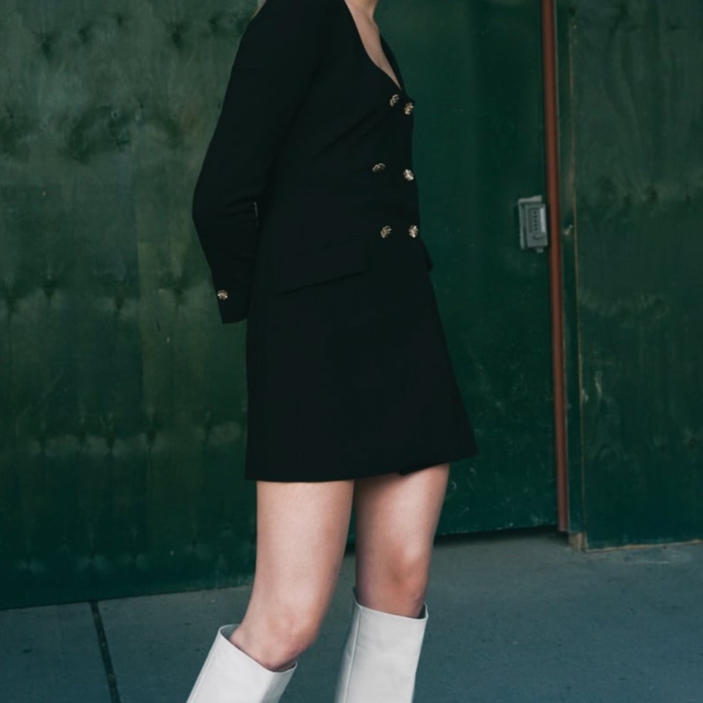 JEWEL BUTTON BLAZER DRESS